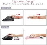 Mouse Pad with Wrist Support and Keyboard Wrist Rest Pad Set,Ergonomic Mouse Pads for Computers Laptop,Non-Slip Comfortable Mousepad w/Raised Memory Foam for Easy Typing Pain Relief (Eiffel Tower)