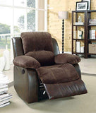 Homelegance Resonance 83" Bonded Leather Double Reclining Sofa, Brown