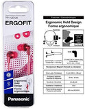 Panasonic ErgoFit In-Ear Earbud Headphones RP-HJE120-K (Black) Dynamic Crystal Clear Sound, Ergonomic Comfort-Fit