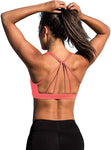 icyzone Padded Strappy Sports Bra Yoga Tops Activewear Workout Clothes for Women