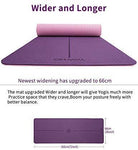 YAWHO Yoga Mat Fitness Mat Specifications 72'' x 26'' Thickness 1/4-Inch Eco Friendly Material SGS Certified Ingredients TPE Extra Large Non-Slip Exercise Mat with Carry Bag