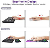 Mouse Pad with Wrist Support and Keyboard Wrist Rest Pad Set,Ergonomic Mouse Pads for Computers Laptop,Non-Slip Comfortable Mousepad w/Raised Memory Foam for Easy Typing Pain Relief (Eiffel Tower)