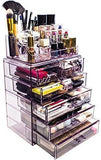 Sorbus Acrylic Cosmetic Makeup and Jewelry Storage Case Display-Spacious Design-for Bathroom, Dresser, Vanity and Countertop (4 Large, 2 Small Drawers, Clear)
